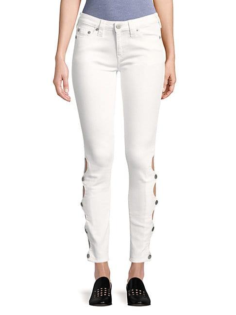True Religion Halle Buttoned-cutout Skinny Jeans