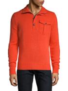 Amicale Merino Wool Cashmere Quarter-zip Sweater