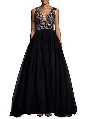 Mac Duggal Beaded Ball Gown