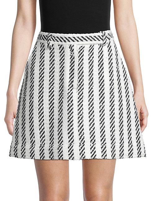 Oscar De La Renta Matching Stripe Skirt