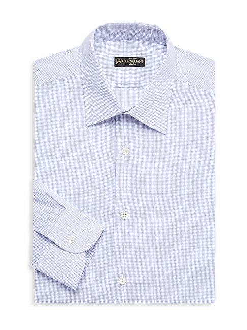 Corneliani Grid-print Dress Shirt