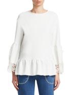 See By Chlo Lace Bell-sleeve Top