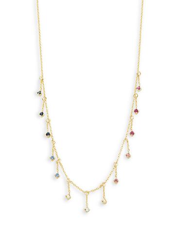 Gorjana Rosslyn 18k Goldplated & Multi-color Glass Crystal Charm Necklace