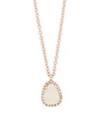 Meira T Diamond & Druzy 14k Rose Gold Pendant Necklace