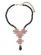 Heidi Daus Jet Chinoise Knot Necklace