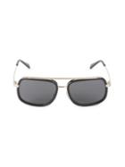 Versace 58mm Engraved Brow Bar Square Sunglasses