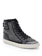 French Connection Louise Studded High-top Sneakers