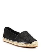 Burberry Hodgeson Laser-cut Leather Espadrille Flats