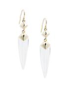 Alexis Bittar Lucite 10k Gold-plated Double Pyramid Drop Earrings