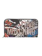 Love Moschino Graffiti-print Faux Leather Wallet