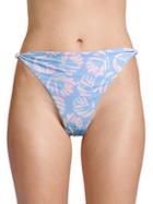 Dolce Vita High-waist Leaf-print Bikini Bottom