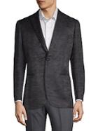Brioni Wool & Silk Logo Suit Jacket