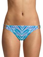 Carmen Marc Valvo Strappy-side Printed Bikini Bottom