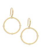 Freida Rothman Circular Roped Gold Plated Hoop Earrings/1