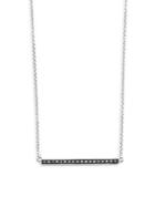 Nephora Black Diamond Bar Pendant Necklace