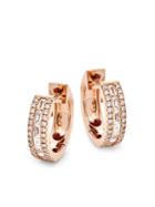 Saks Fifth Avenue 14k Rose Gold Diamond Huggie Hoop Earrings