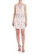 Parker Embroidered Tiered Keyhole Dress