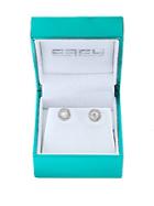Effy Super Buy 14k White Gold And Diamonds Round Stud Earrings