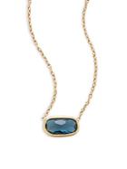 Marco Bicego Delicati Blue Topaz & 18k Yellow Gold Oval-link Chain Pendant Necklace