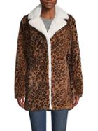 Derek Lam 10 Crosby Leopard-print Faux-fur Jacket