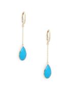 Saks Fifth Avenue Chain 14k Gold Drop Earrings