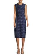 Oscar De La Renta Sleeveless Intarsia Dress