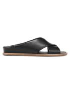Vince Fairley Criss-cross Leather Slide Sandals