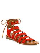 Frye Blair Side Lace-up Suede Sandals