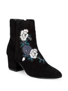 Steven By Steve Madden Brooker Suede Embroidered Ankle Boots