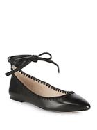 Vince Camuto Braneeda Leather Ankle-strap Flats