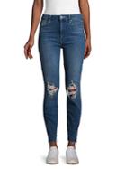 Mother High-waist Distressed Ankle Jeans
