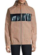Helmut Lang Plaid Stripe Zip-up Jacket