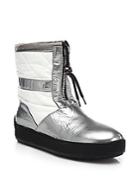 Aquatalia Kali Patent Leather & Quilted Short Boots