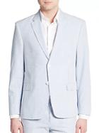 Tommy Hilfiger Regular-fit Seersucker Striped Cotton Sportcoat