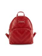 Love Moschino Chevron Faux Leather Backpack