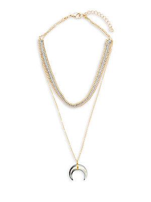 Pannee Layered Horn Pendant Necklace