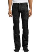 Cult Of Individuality Rebel Coated Moto Straight-leg Jeans