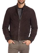 Saks Fifth Avenue Collection Suede Bomber Jacket