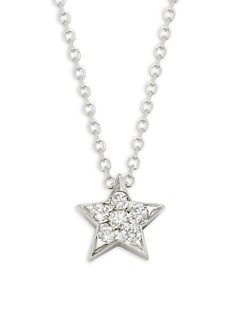 Kc Designs Diamond 14k White Gold Star Pendant Necklace