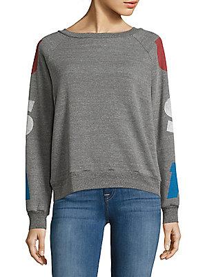 Project Social T Heathered Printed Long-sleeve Pullover