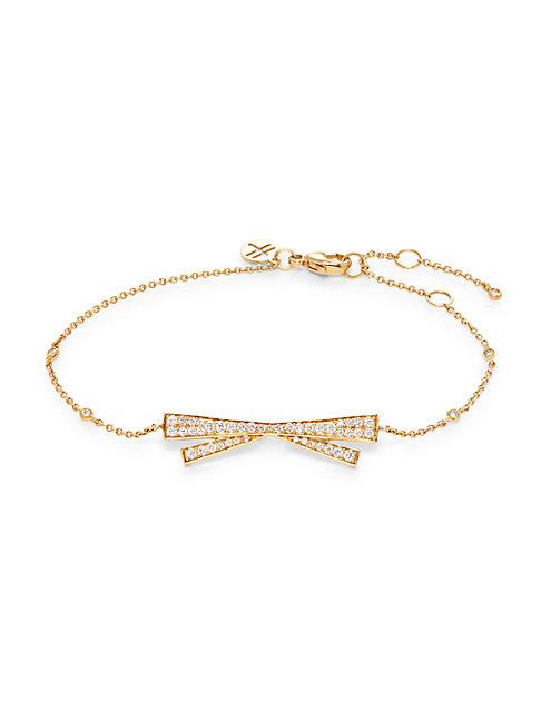 Hueb 18k Yellow Gold & Diamond Bow Bracelet