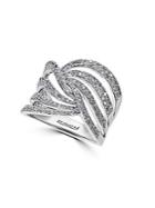 Effy Pav&eacute; Diamond & 14k White Gold Ring