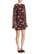 Mother Of Pearl Francis Floral Silk Dress
