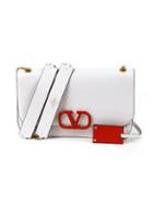 Valentino Garavani V Lock Chain Strap Leather Shoulder Bag