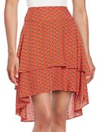 1.state Tiered High-low Skirt