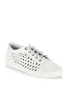 Michael Kors Collection Violet Woven Leather Lace-up Sneakers