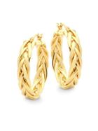 Saks Fifth Avenue 14k Yellow Gold Braided Hoop Earrings/2.16