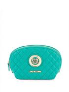 Love Moschino Quilted Faux Leather Pouch