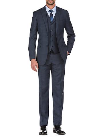 English Laundry Slim-fit Glen Plaid 3-piece Suit