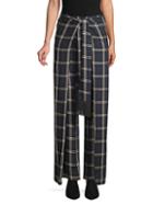 Mother Of Pearl Geogina Front-wrap Plaid Pants